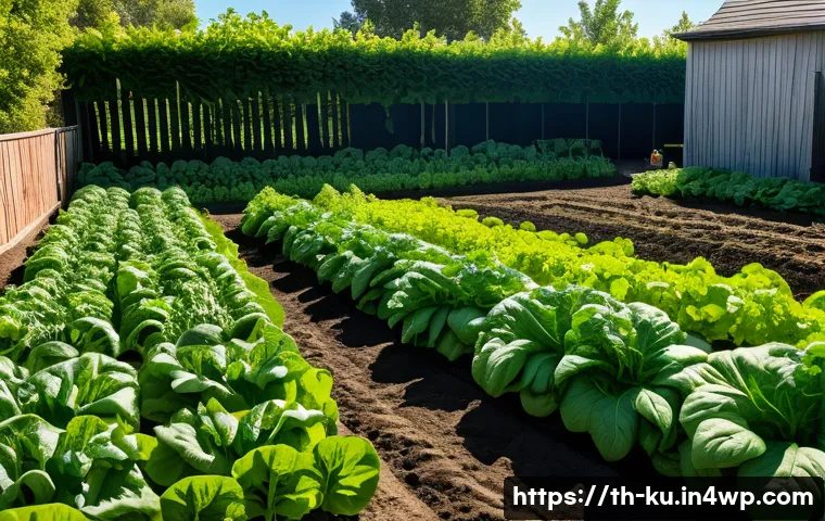 다년생 식용 정원에서의 작물 순환 전략 - A vibrant, well-organized multi-year vegetable garden divided into distinct zones: one zone lush wit...